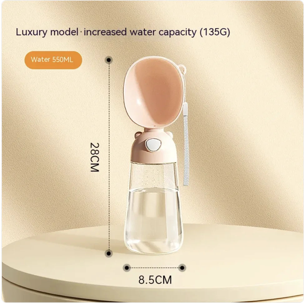 Fourpaws Portable Dog Water Bottle & Feeder for Pets, Travel Water Dispenser and Bowl